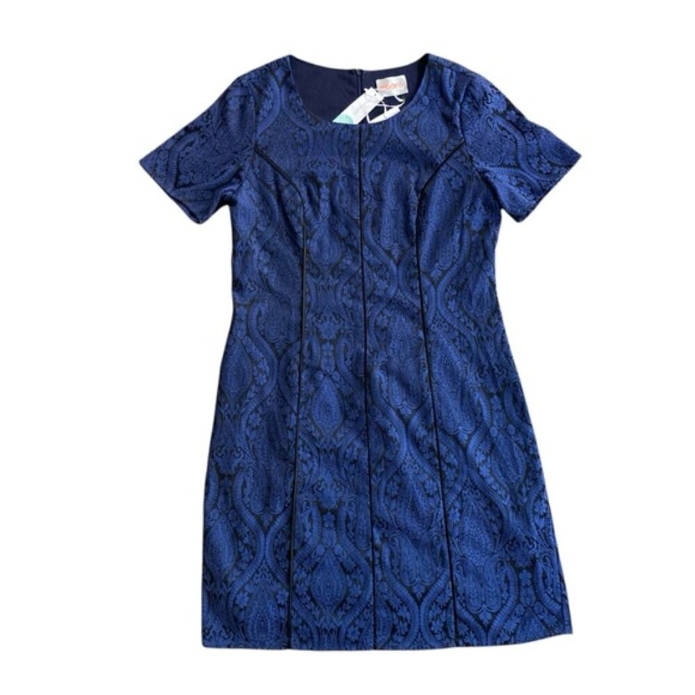 NWT Stitch Fix Moon Navy Rivka Jacquard Dress XL
